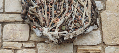 Abstract driftwood wallart sculpture