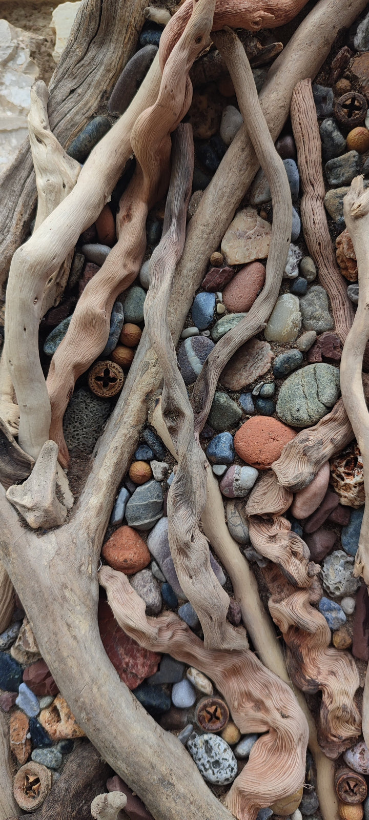 Abstract driftwood wallart sculpture