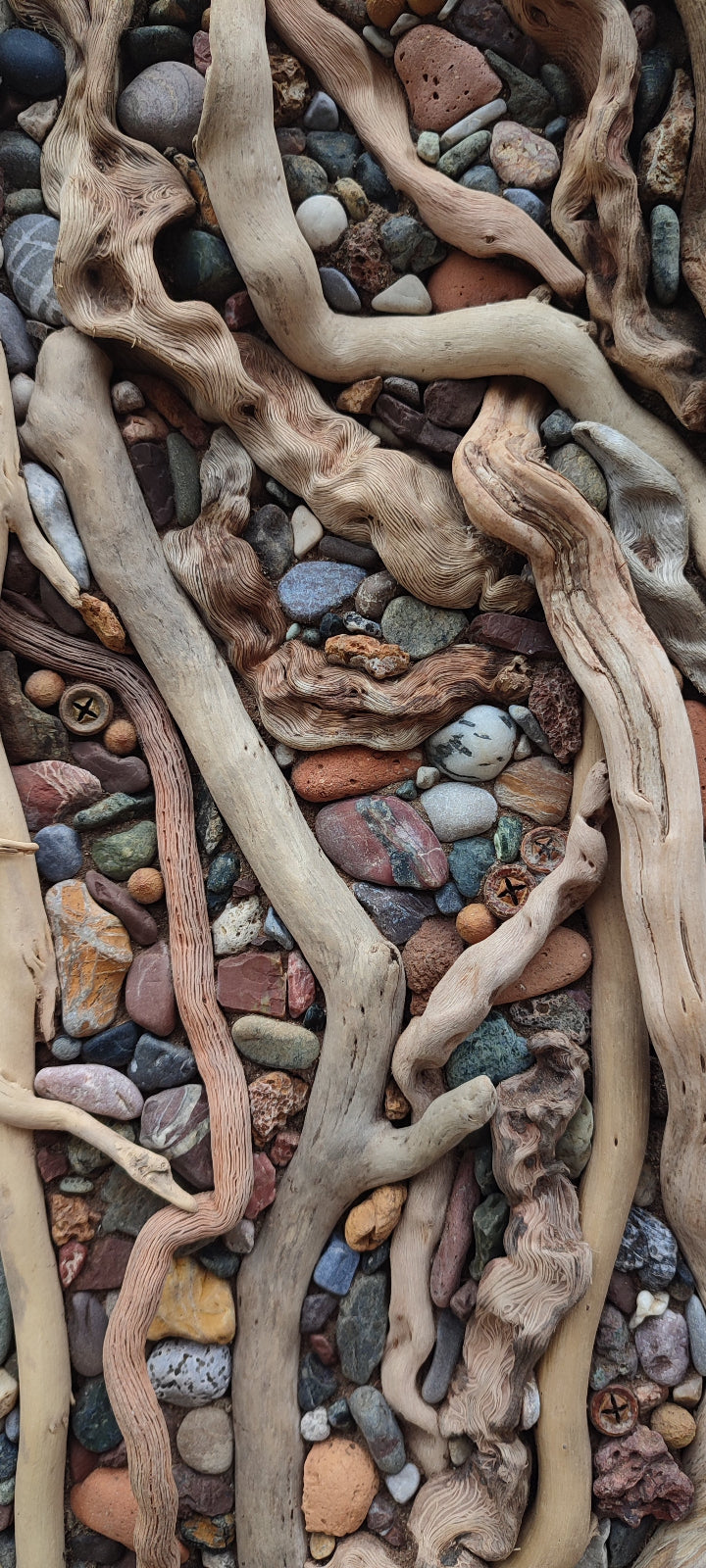 Abstract driftwood wallart sculpture