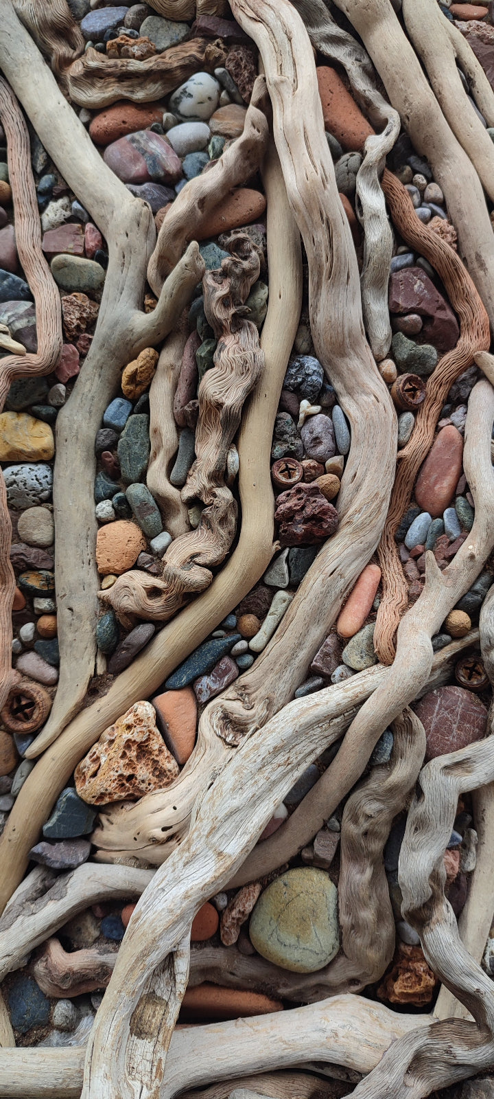 Abstract driftwood wallart sculpture