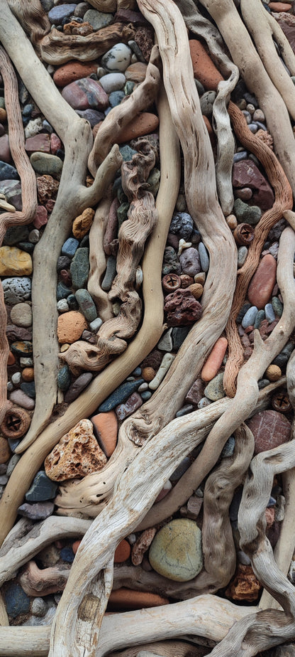 Abstract driftwood wallart sculpture