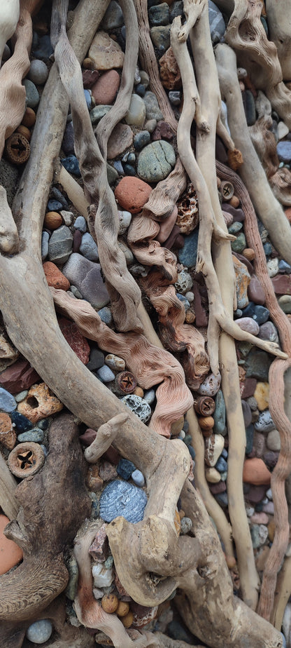 Abstract driftwood wallart sculpture