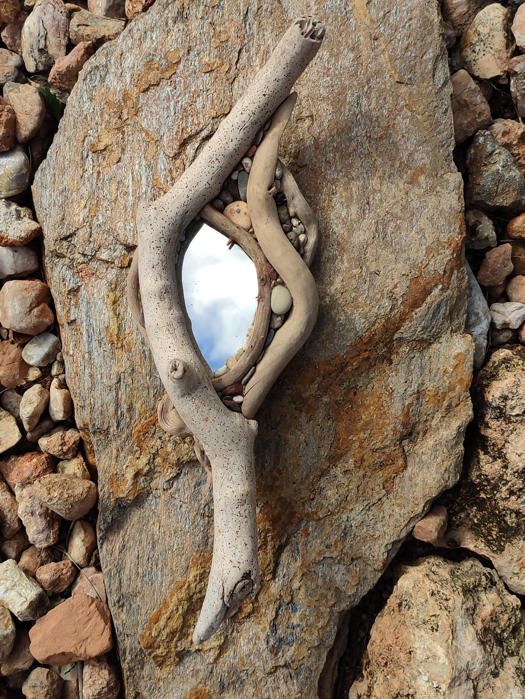 Organic Flow Driftwood Mirror