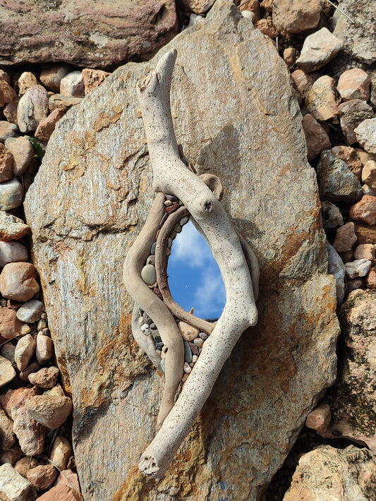 Organic Flow Driftwood Mirror