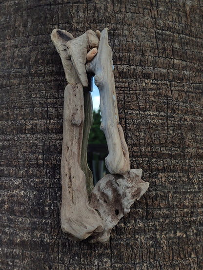 Bone driftwood mirror