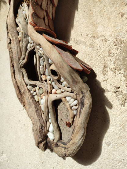 Curvy driftwood house