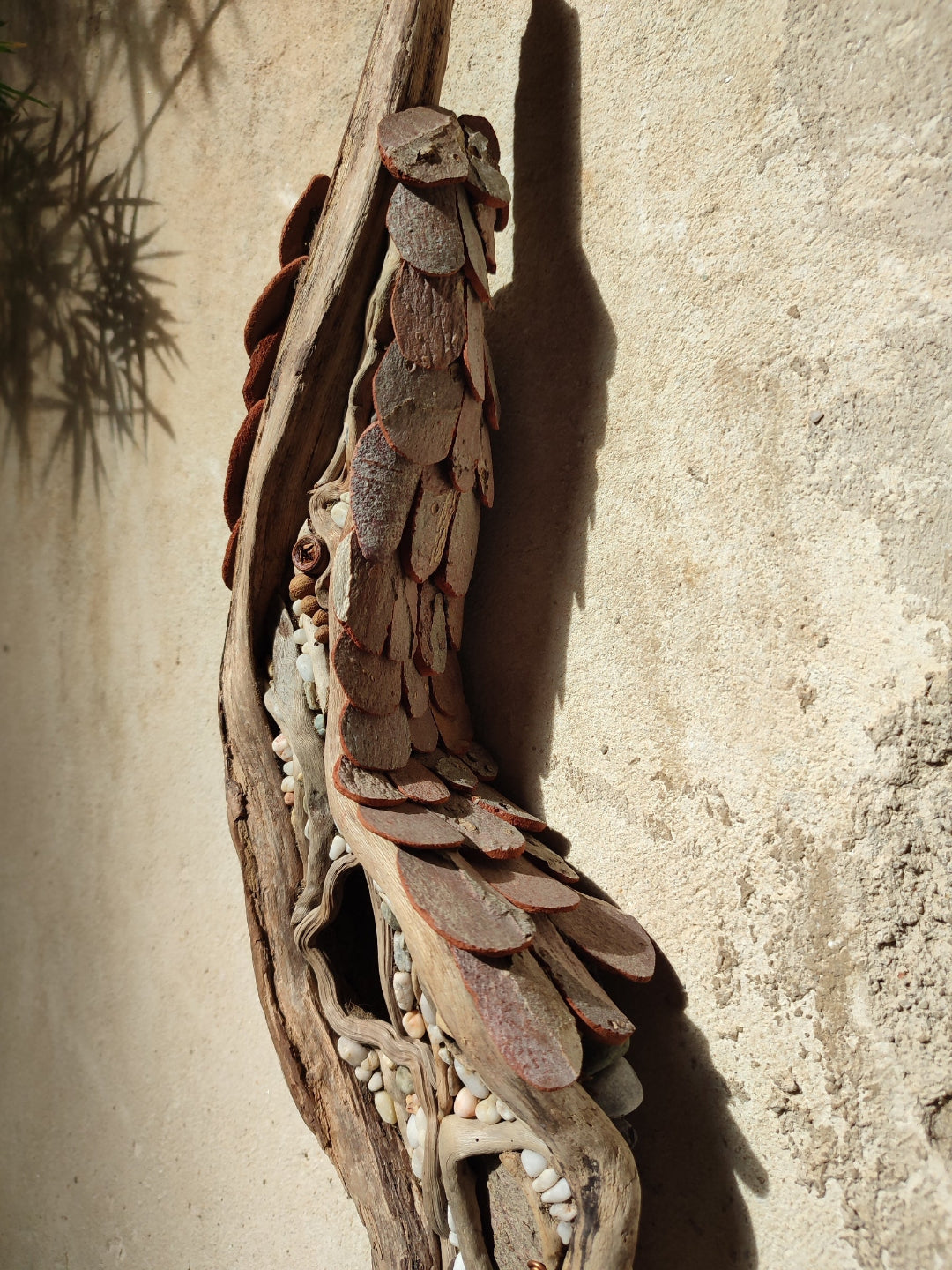 Curvy driftwood house