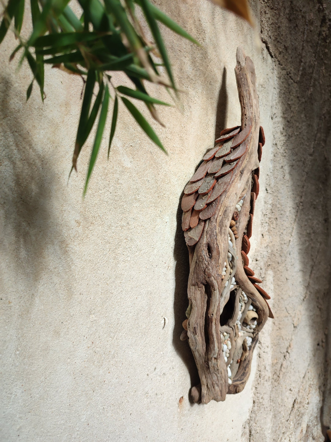 Curvy driftwood house