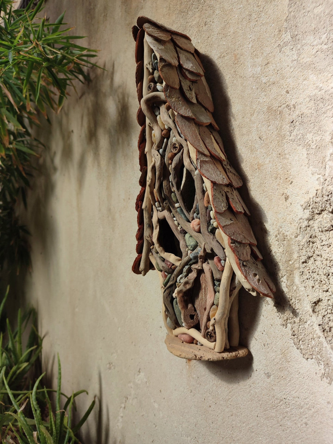 Handcrafted Driftwood Fairy House Wall Art