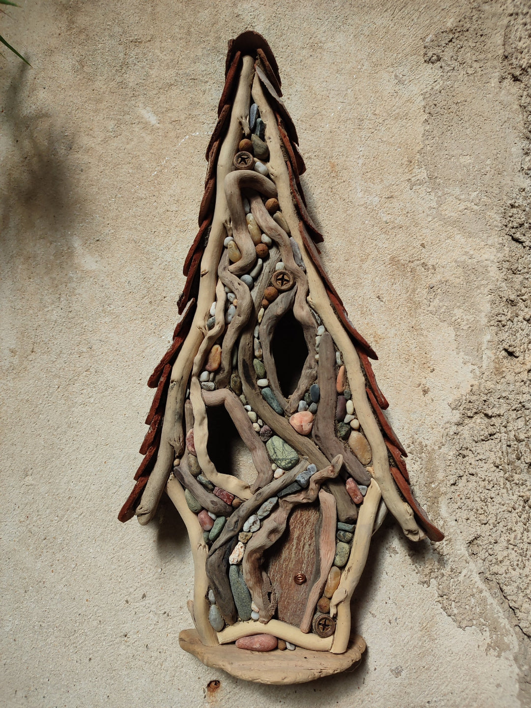 Handcrafted Driftwood Fairy House Wall Art