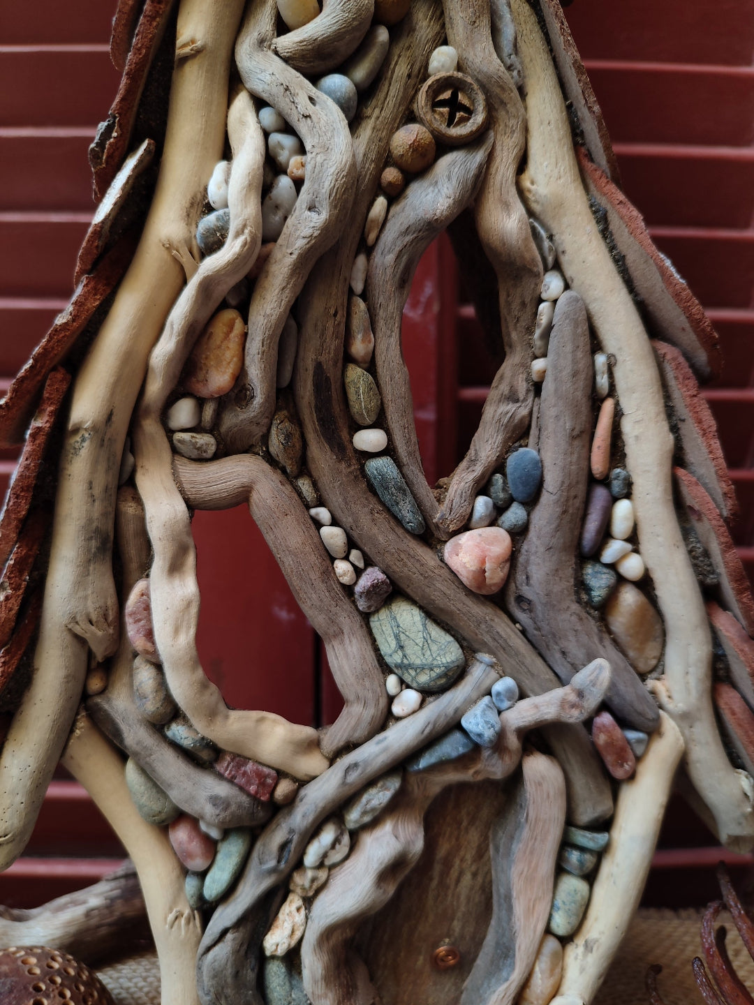Handcrafted Driftwood Fairy House Wall Art
