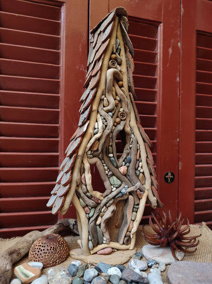 Handcrafted Driftwood Fairy House Wall Art