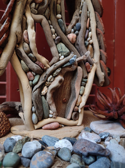 Handcrafted Driftwood Fairy House Wall Art