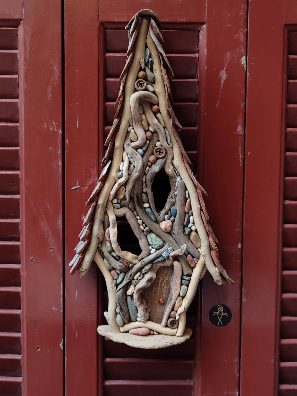 Handcrafted Driftwood Fairy House Wall Art